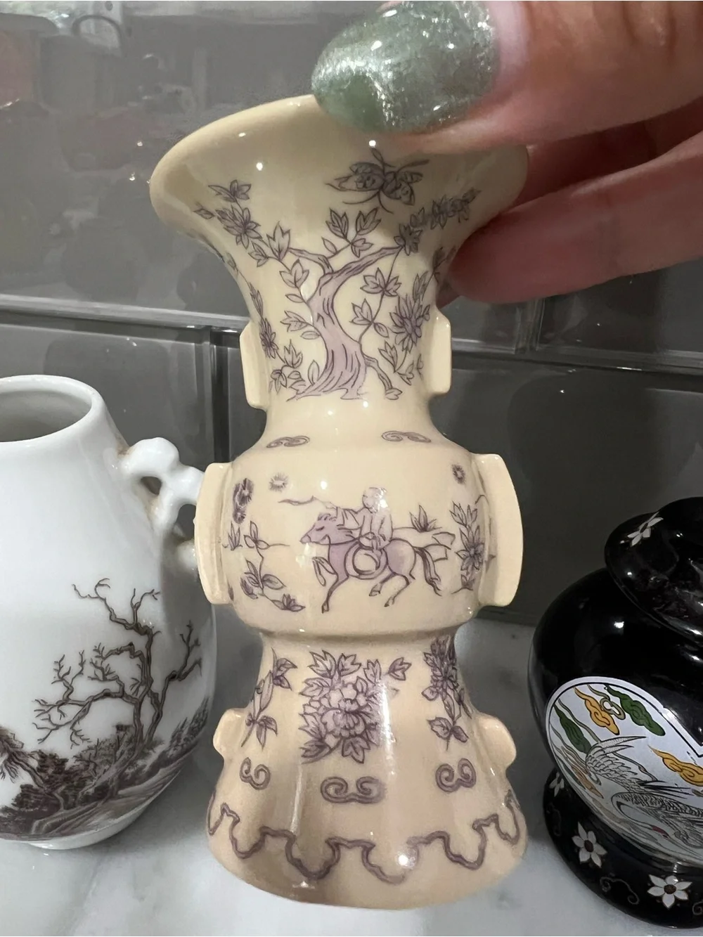 80s Asian Decorative Ceramic Bud Vases - Price for each
